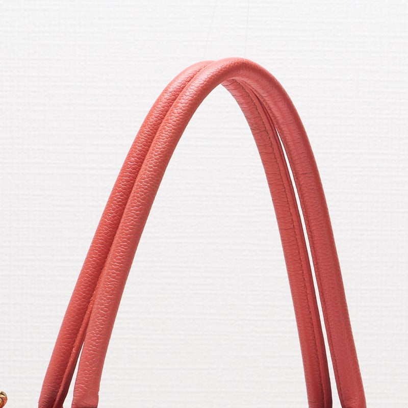 CHANEL Caviar Leather Salmon Matelasse Shoulder Bag