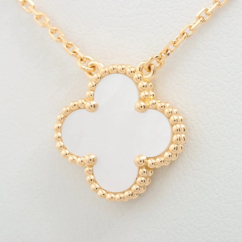 Van Cleef & Arpels Vintage Alhambra Onyx Necklace