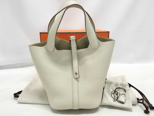 Hermes Picotin 18 white