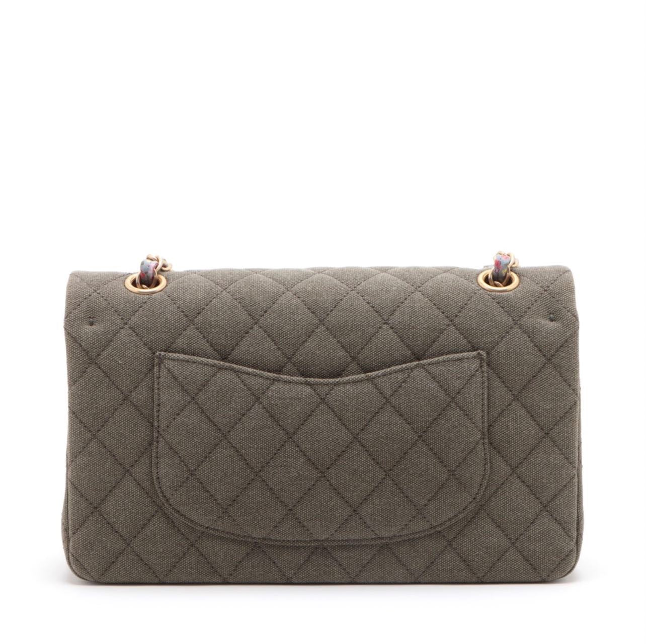 CHANEL Canvas Quilted Coco Cuba Charms Shoulder Bag