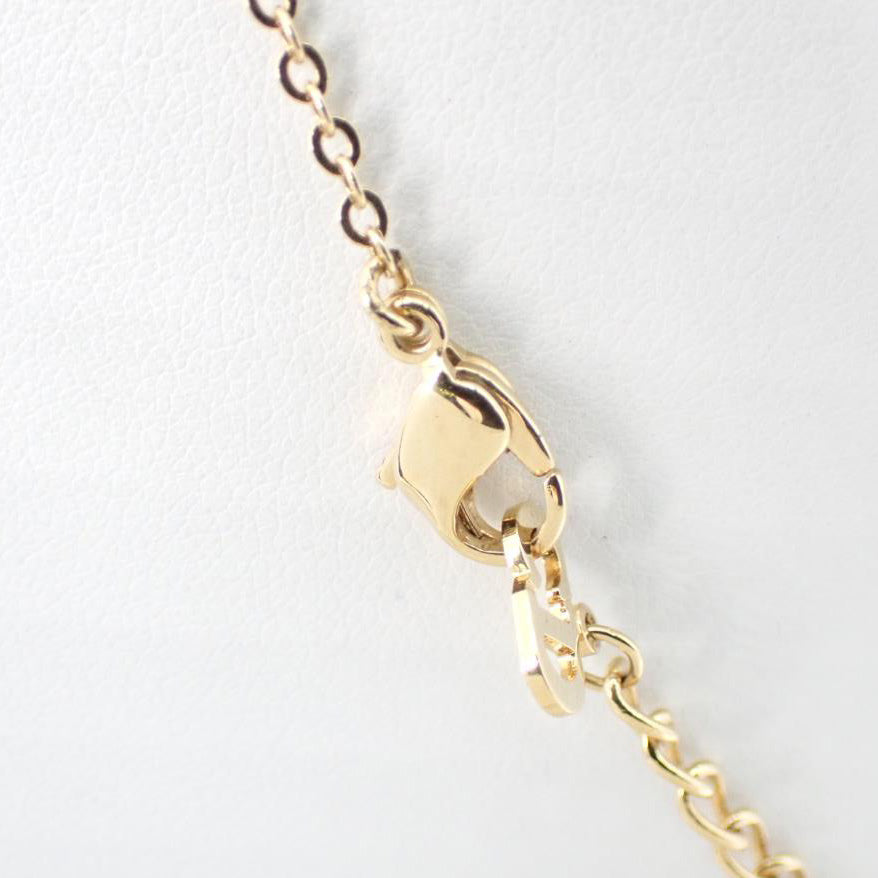 DIOR Logo Chain Necklace with Rhinestones