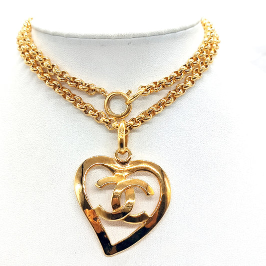 CHANEL Coco Mark Heart Necklace